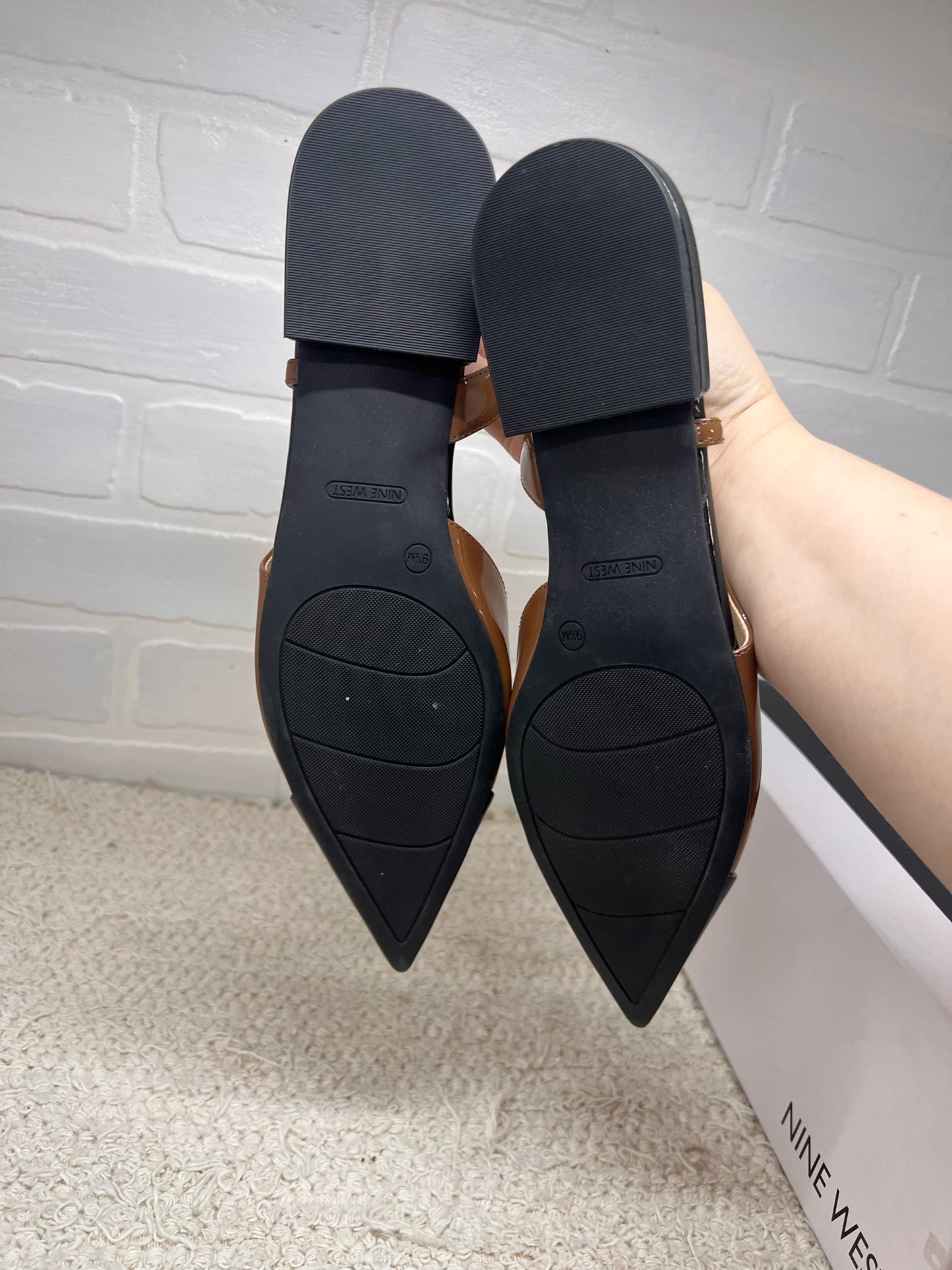Shoe Size 9.5 Nine West Pointed Toe Slingback Flats