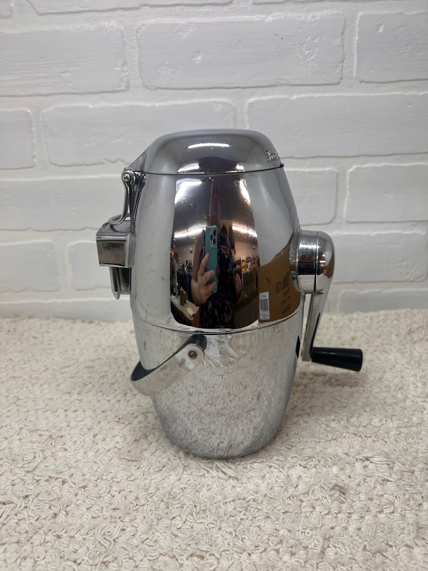 Ice-O-Mat Atomic Age Chrome Ice Grinder