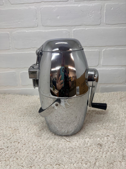 Ice-O-Mat Atomic Age Chrome Ice Grinder