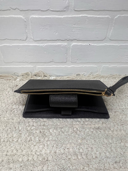 Coach Cross Grain Tech Wallet Black Leather EUC