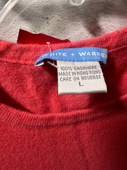 Size L White + Warren Peach Cashmere Sweater Set (2 Piece)
