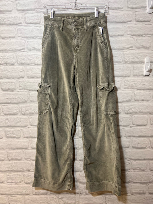 American Eagle Size 0 sage green baggy cords