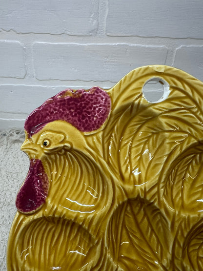 Vintage Chicken Deviled Egg Tray Tray