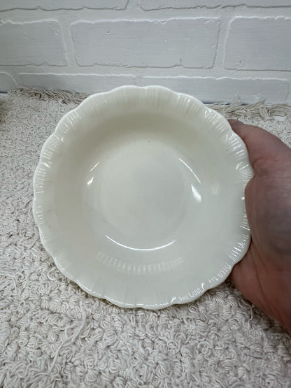 set of 6 custard glass cereal bowls