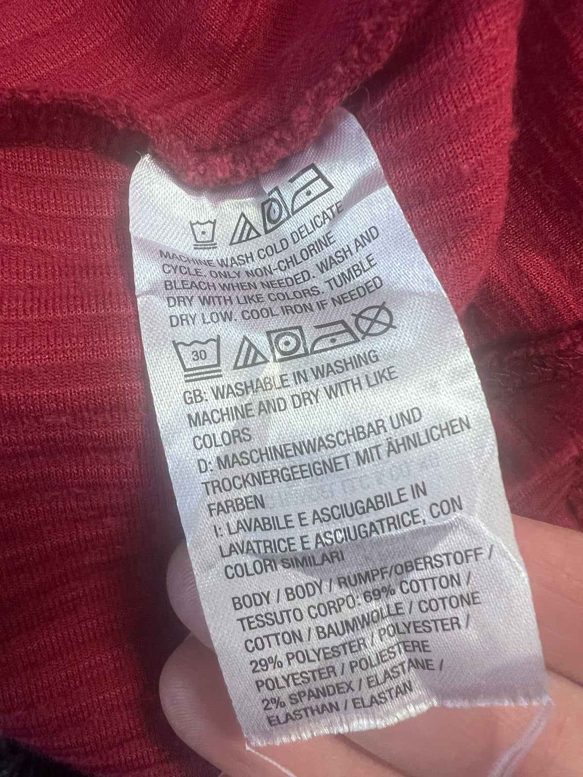 Size L D&Co Red Corduroy Dress