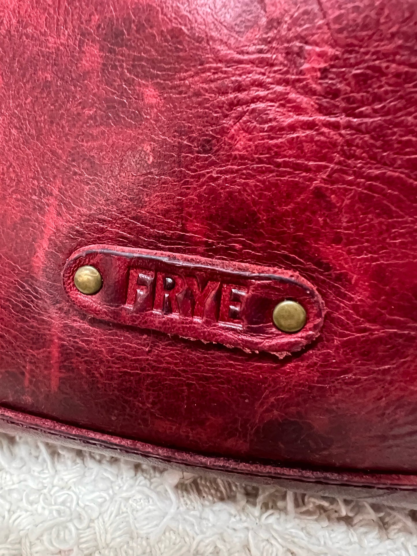 Frye Melissa Hobo Bag in Red Leather