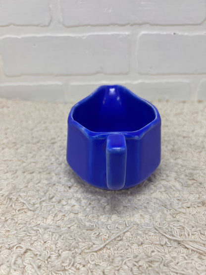 Vintage Cobalt Blue Pottery Cream Pitcher