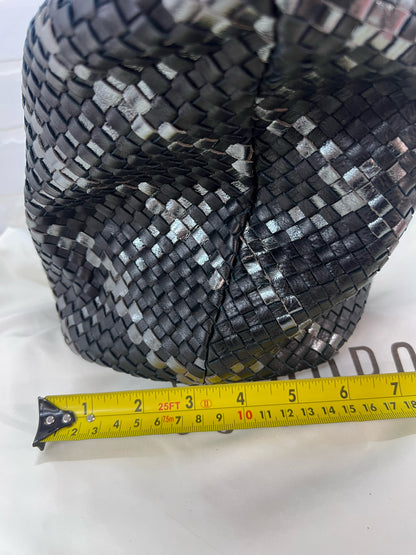 NWT Hobo Harley Hobo Bag in Black & Metallic Woven Leather