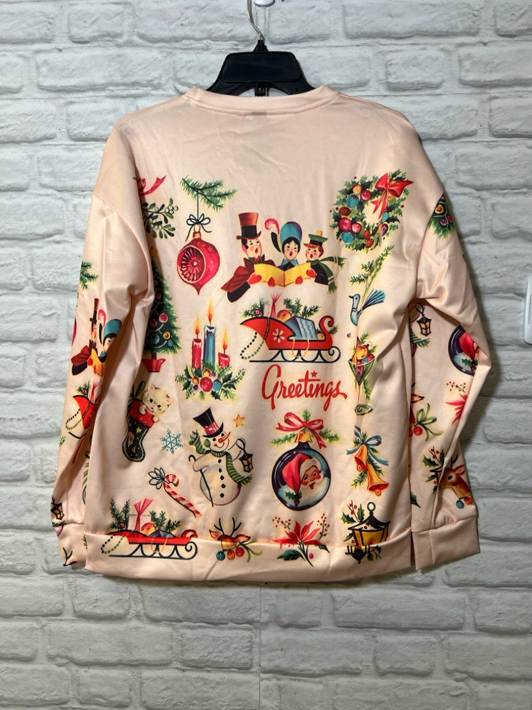 Size XL Christmas print sweatshirt