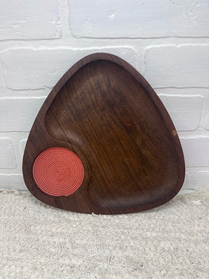 Gladmark MCM Rounded Triangle Walnut Plate