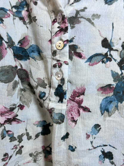 Size S J Jill Green Floral Shirt
