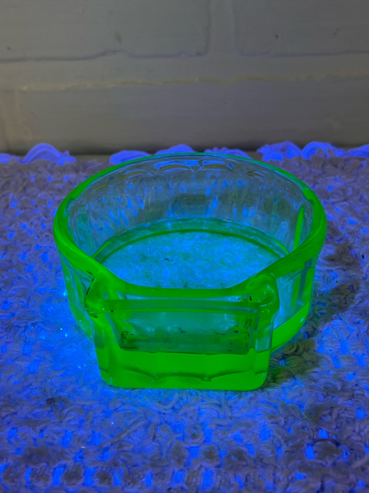 Vintage Uranium Glass Ashtray