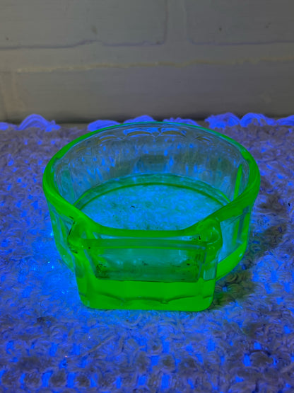 Vintage Uranium Glass Ashtray