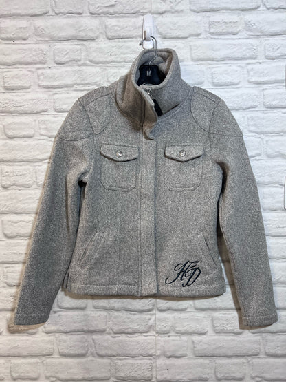 Size M Harley-Davidson Gray Fleece Zip-Up Turtle-Neck Jacket