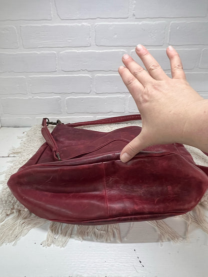 Frye Melissa Hobo Bag in Red Leather
