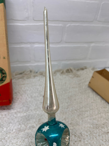 Vintage 1950's Shiny Brite Christmas Tree Topper - hand blown