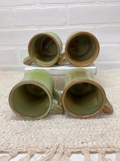 Frankoma Mug Set - Green Glaze C5 - New in Box