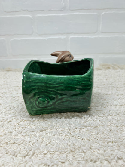 Vintage bunny planter