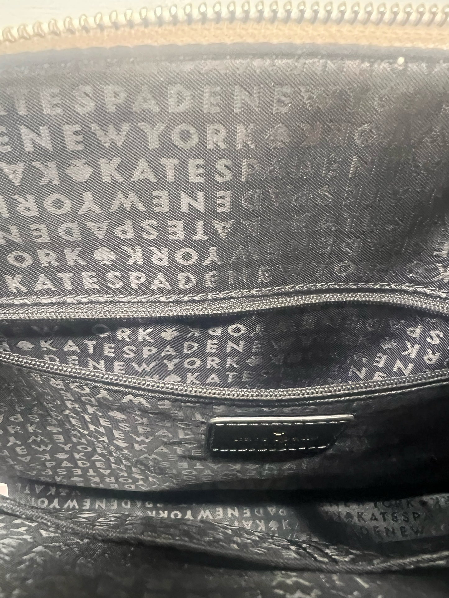 Kate Spade Carli Grove Street Satchel – Black & White Leather – Very Good Condition