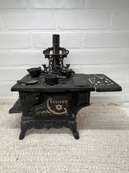 Crescent Cast Iron Mini Stove w/ Accessories