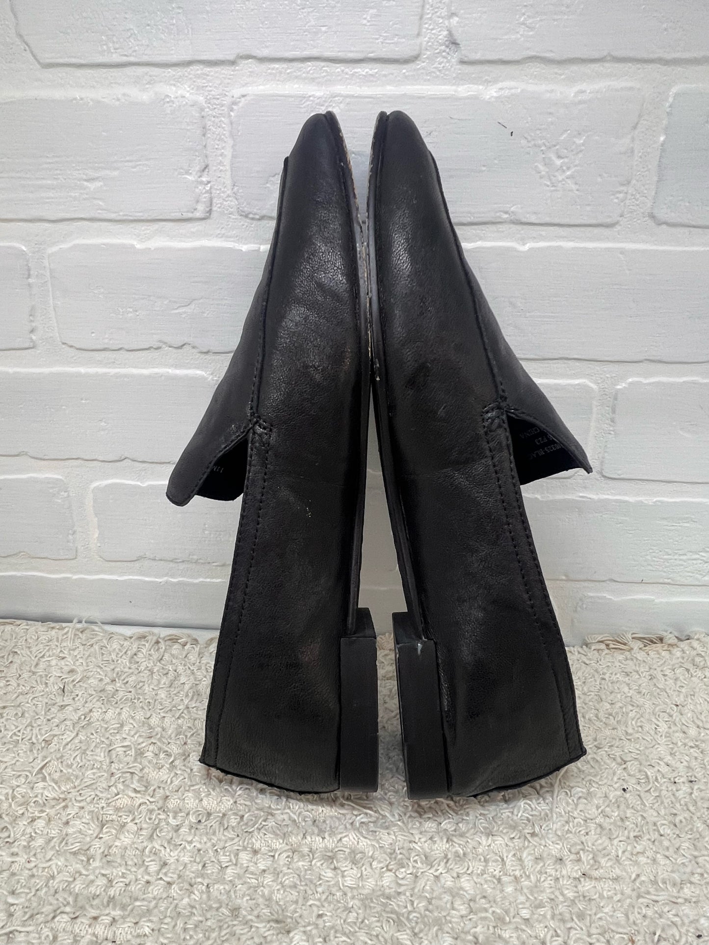 Shoe Size 11 Frye Claire Venetian Flat Loafer Shoes Black Leather