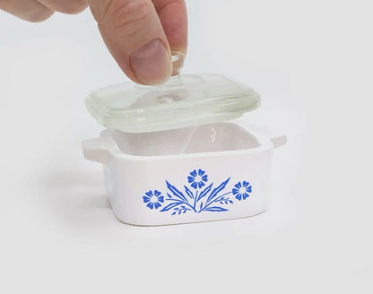 Pyrex or Corningware Inspired Ceramic Trinket Dish