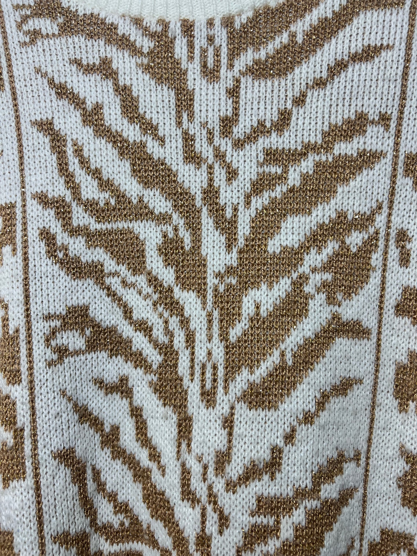 Nan Dorsey vintage gold & white sweater