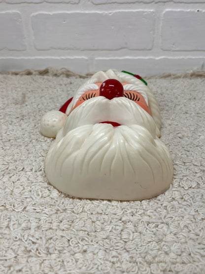 Vintage Plastic Santa Face Wall Mounted Music Box - 1970's
