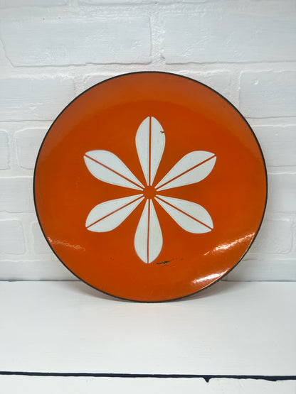 Catherine Holm 12 inch Lotus platter in orange