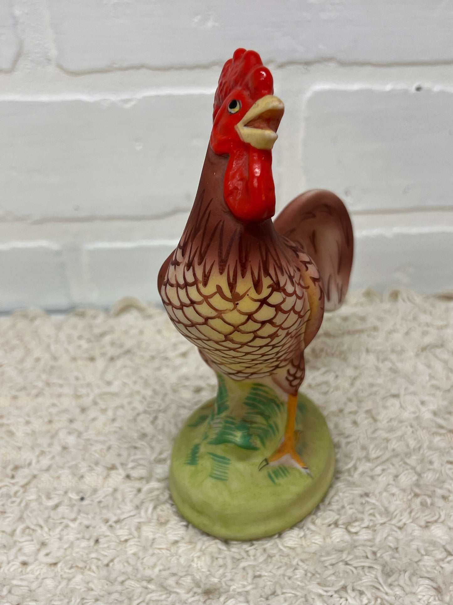 Vintage Ceramic Rooster Figurine - Mid Century, Made in Japan