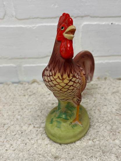 Vintage Ceramic Rooster Figurine - Mid Century, Made in Japan