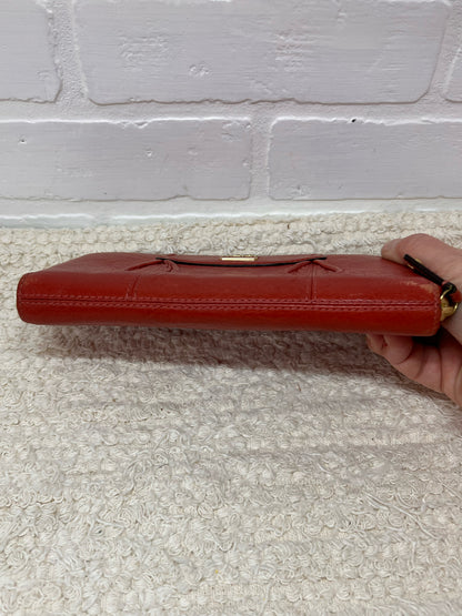 Coach Pleated Front Cognac Colored Leather Wallet