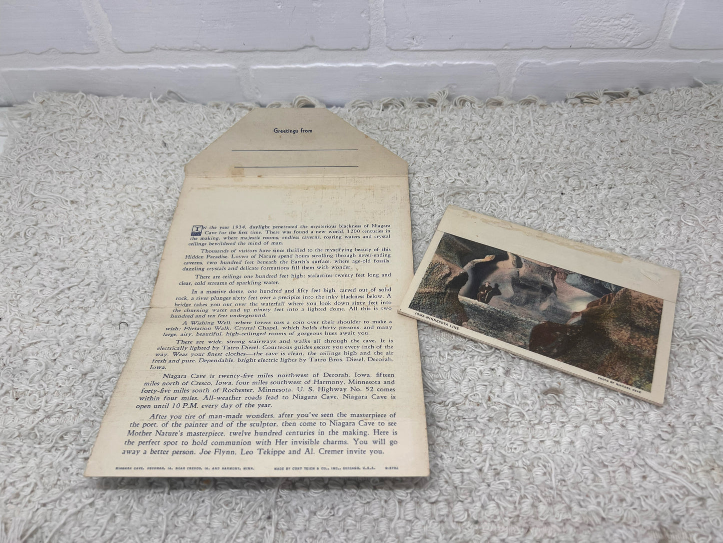 Vintage Niagara Cave Postcard Set