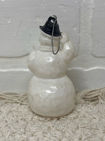 Rosbro Mid-Century Plastic Snowman Ornament