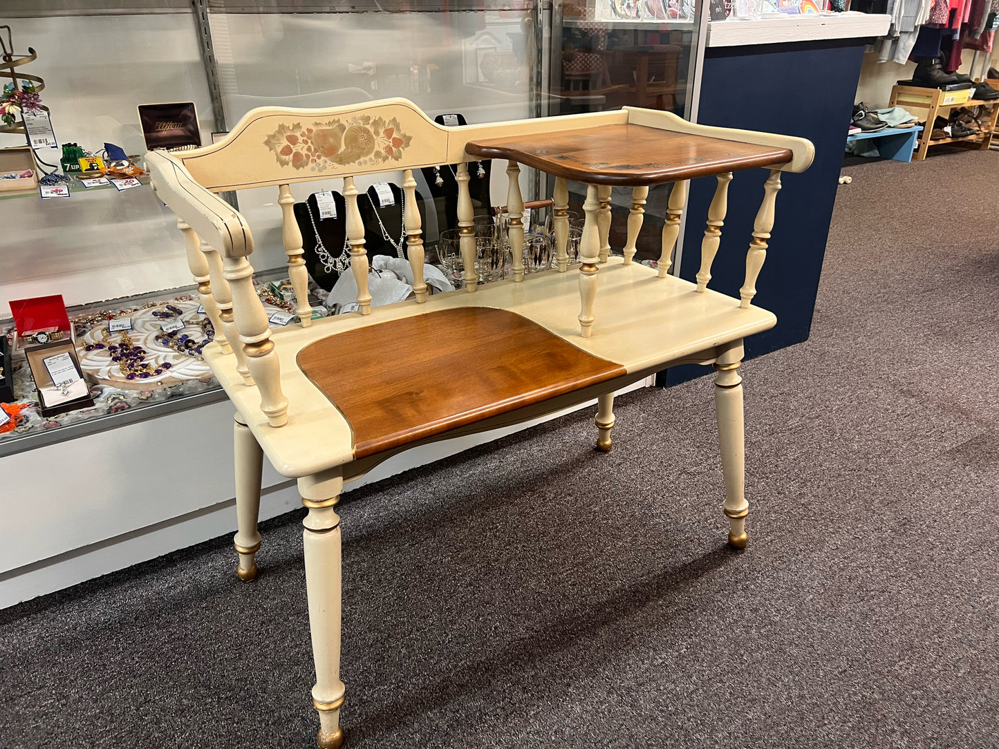 Ethan Allen vintage gossip bench