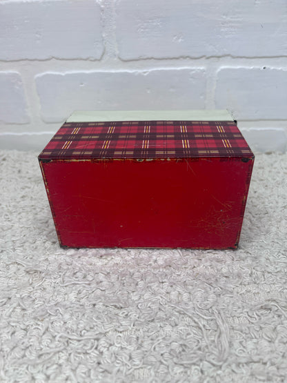 Ohio Art Red Plaid Recipe Box