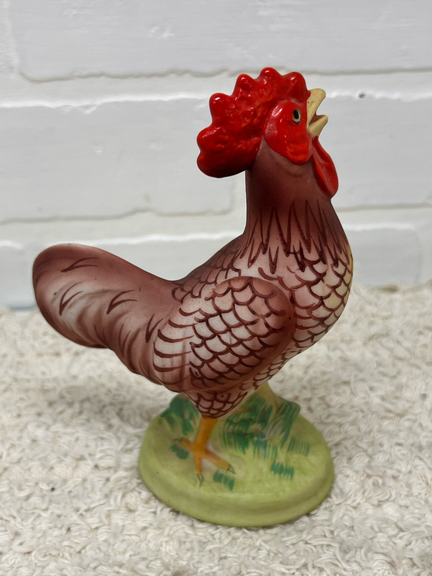 Vintage Ceramic Rooster Figurine - Mid Century, Made in Japan