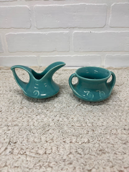 Red Wing Pottery Cream & Sugar Set - Gypsy Trail Turquoise BLue
