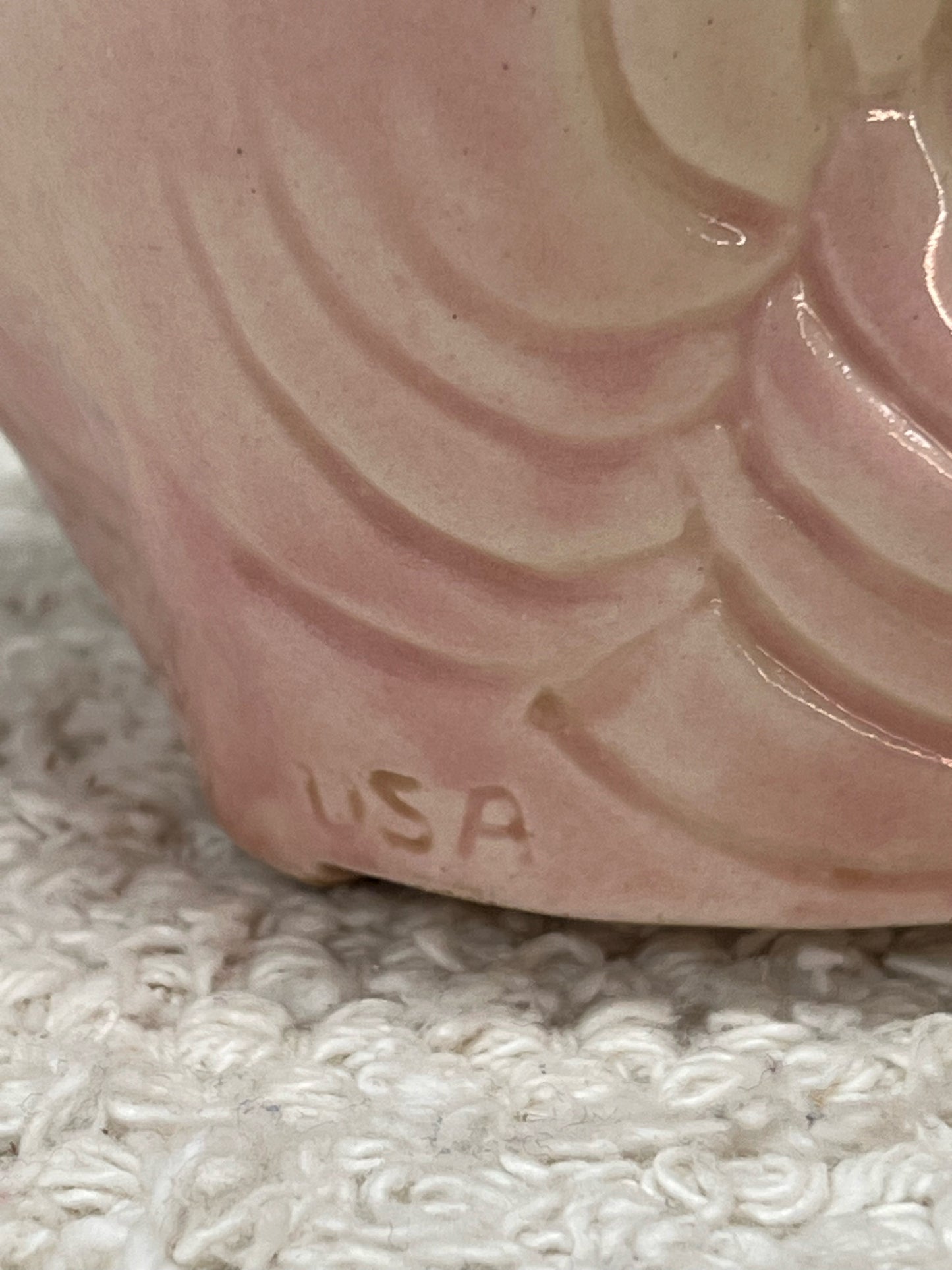 Vintage Pink & Gray Double Swan Planter