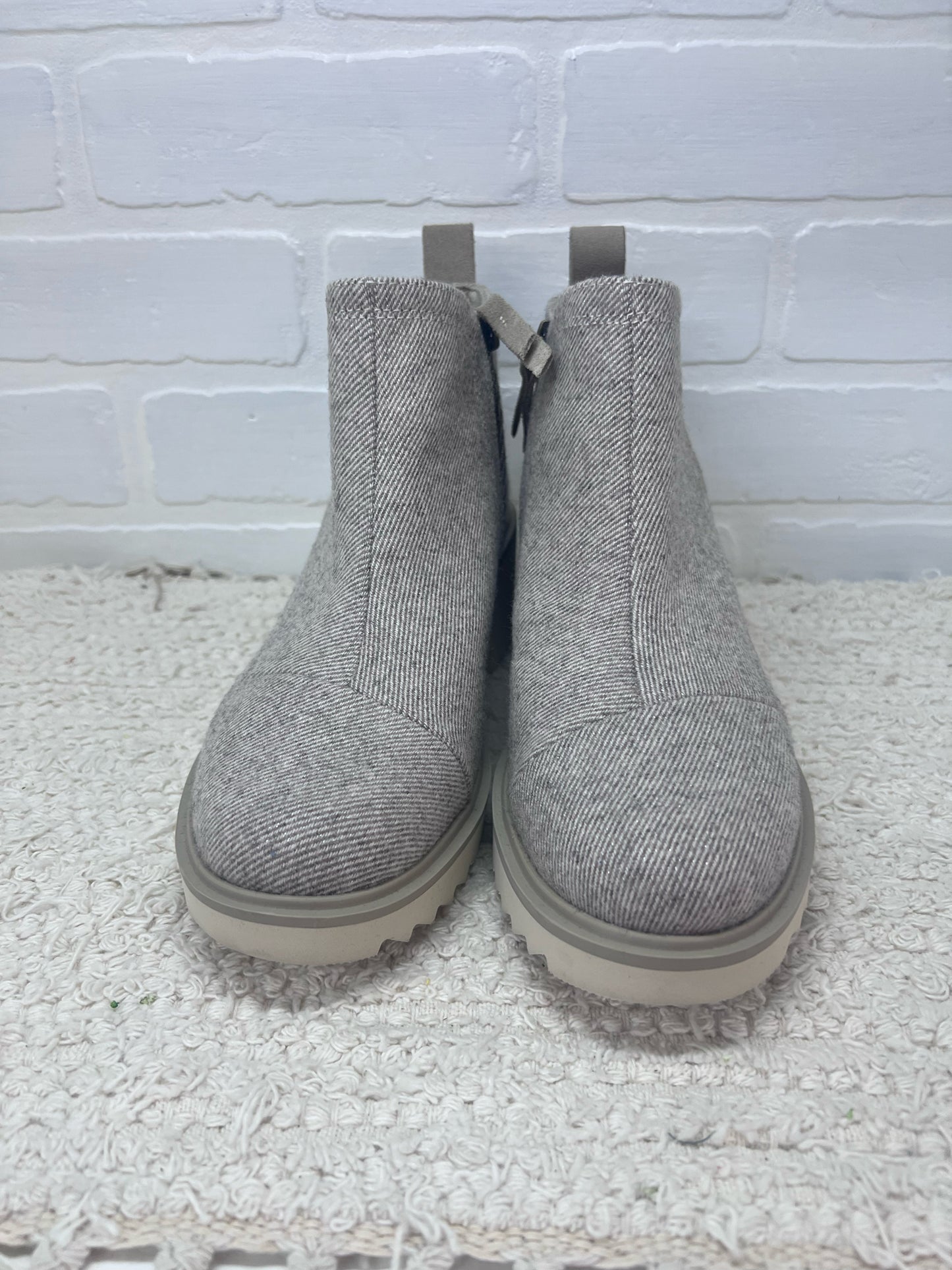 Shoe Size 7 Toms  NWT Maude Wedge  Bootie in Shimmering Twill