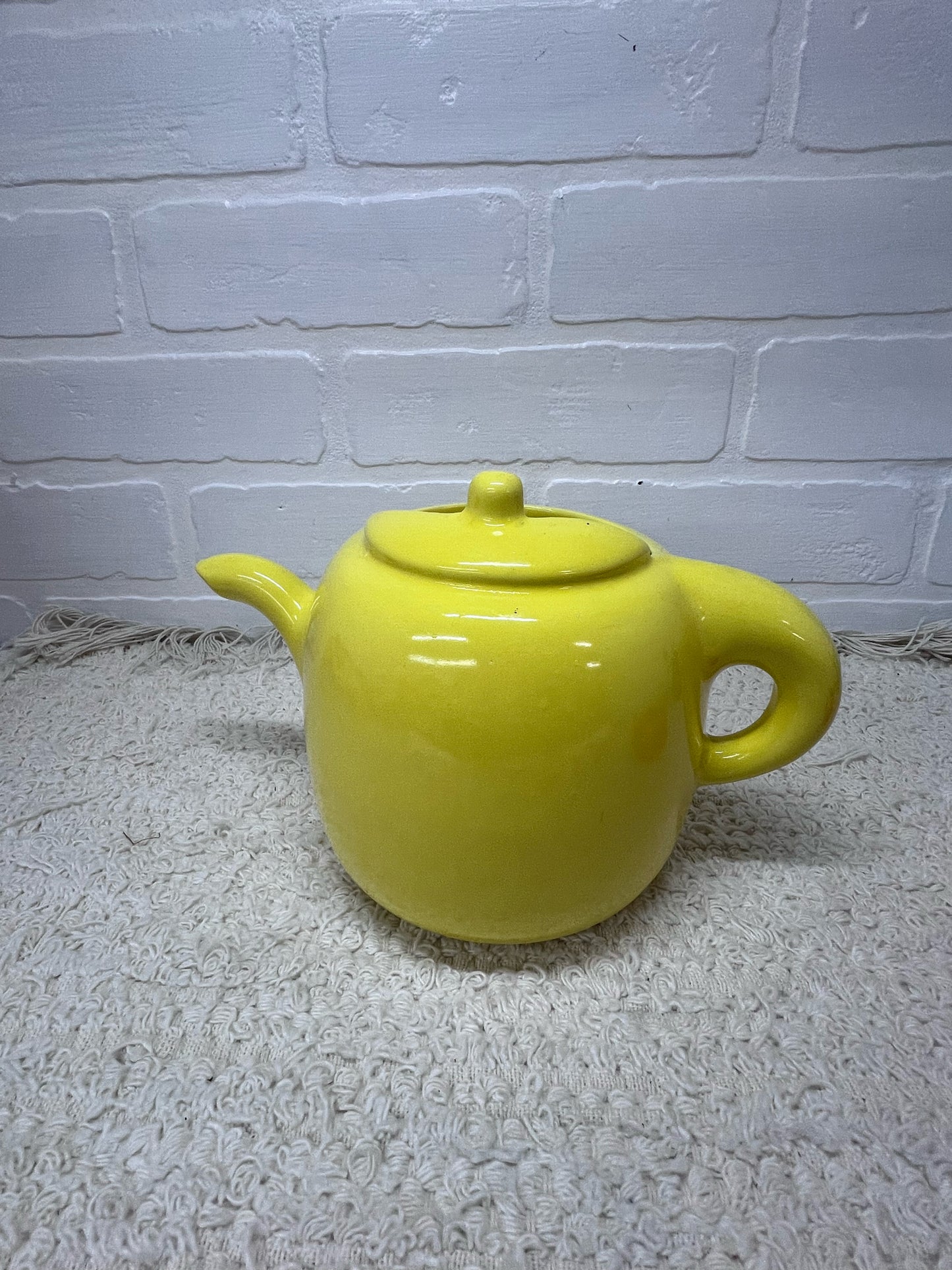 Haeger Yellow Window Sill Flower Pot Shaped Like Teapot