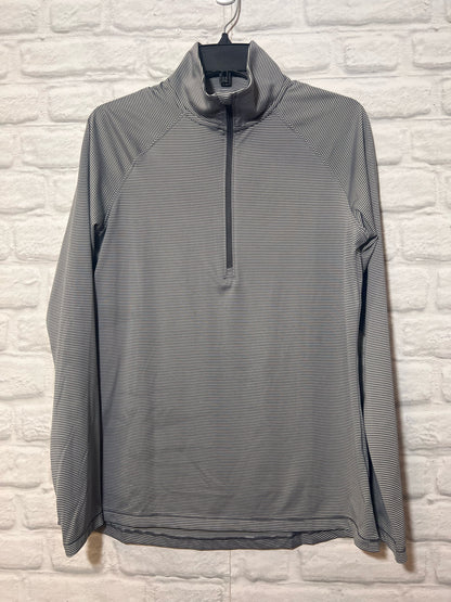 Size M Under Armour Gray & White Striped Pullover