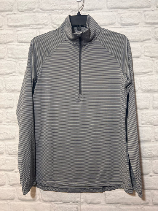Size M Under Armour Gray & White Striped Pullover