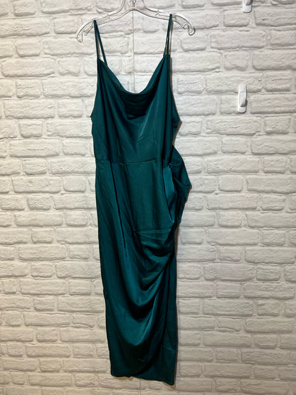 Size XXL Floerns NWT silky teal slip dress