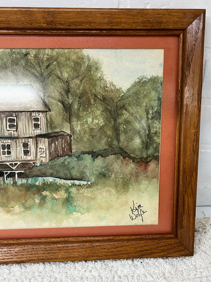 Framed original watercolor