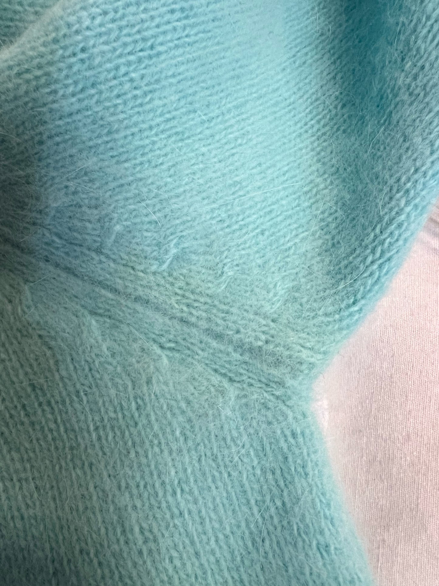 Vintage lambswool & angora sky blue sweater