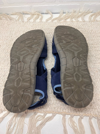 Shoe Size 9 Land's End blue closed toe all weather sandal
