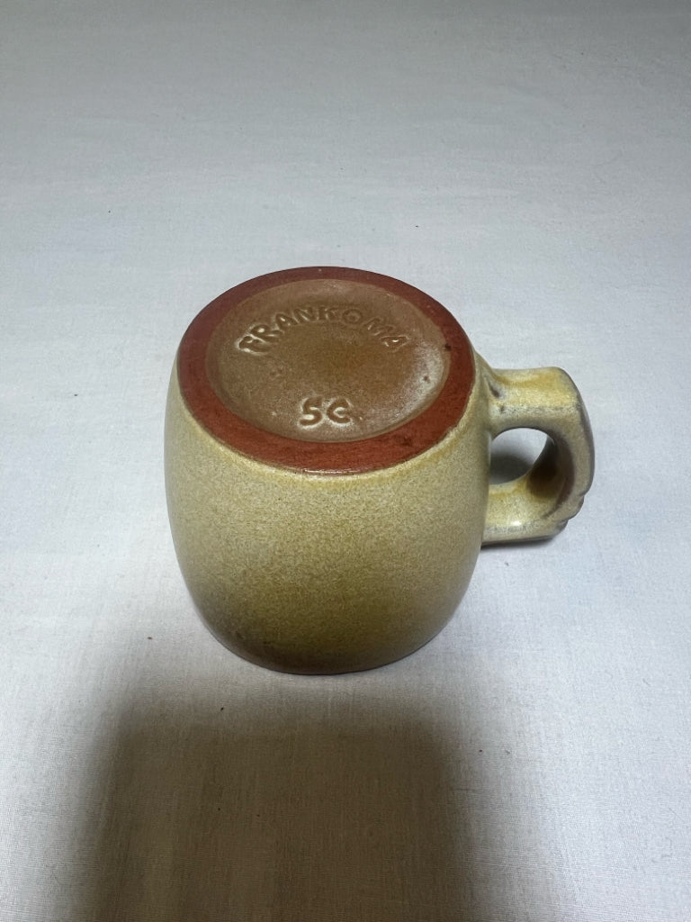 Frankoma Pottery brown glazed mug