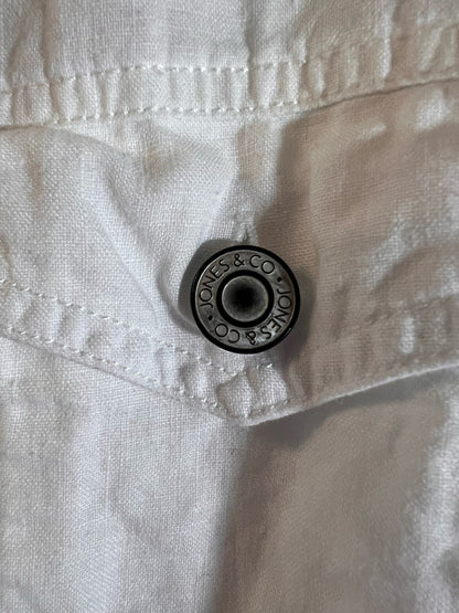 Size XL Jones & Co Linen White Jacket