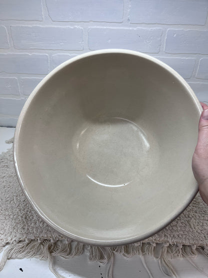 Ransbottom Roseville 12" Mid-Century Blue Banded Bowl
